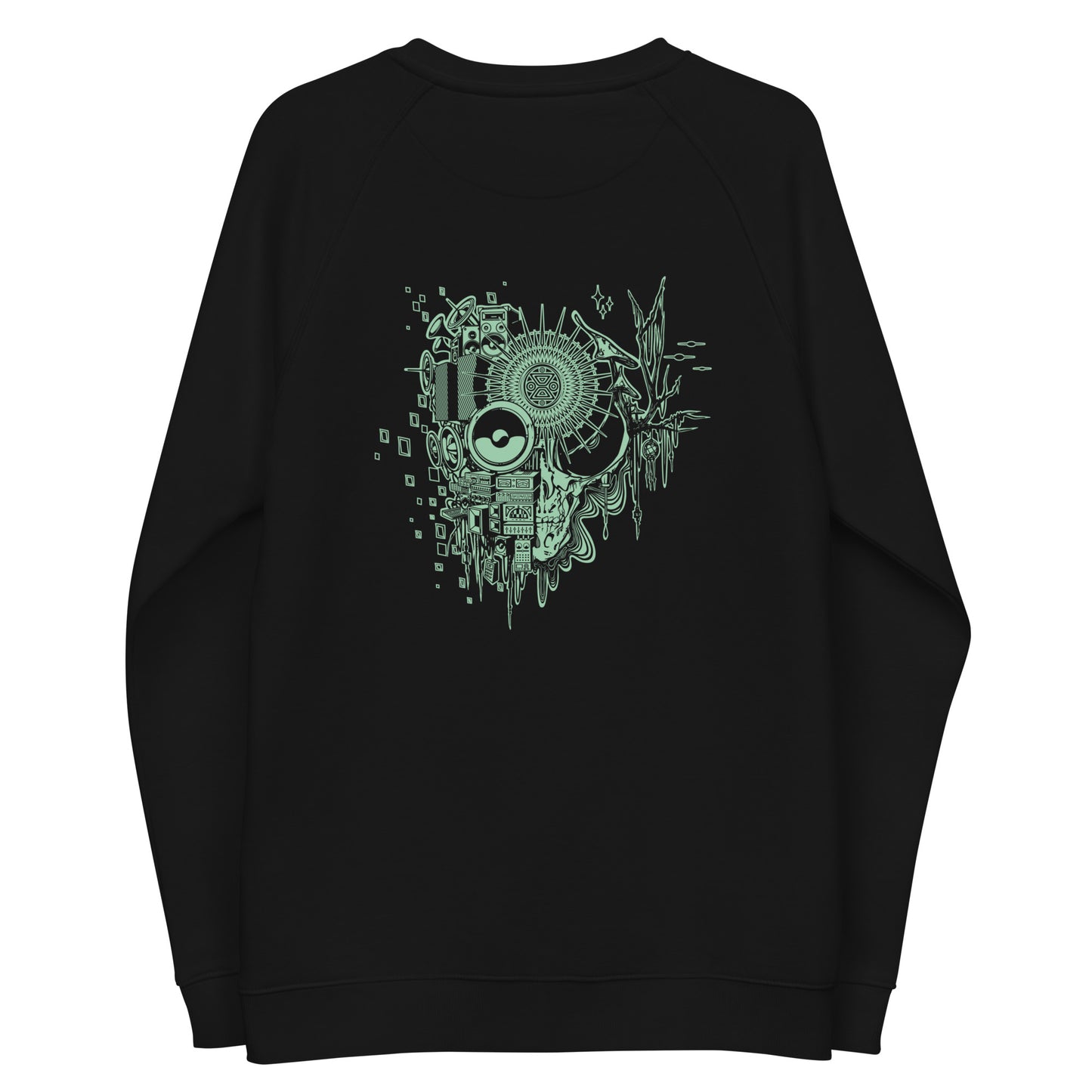 Unisex organic sweatshirt "OuttaSpaceLogo" mint-green