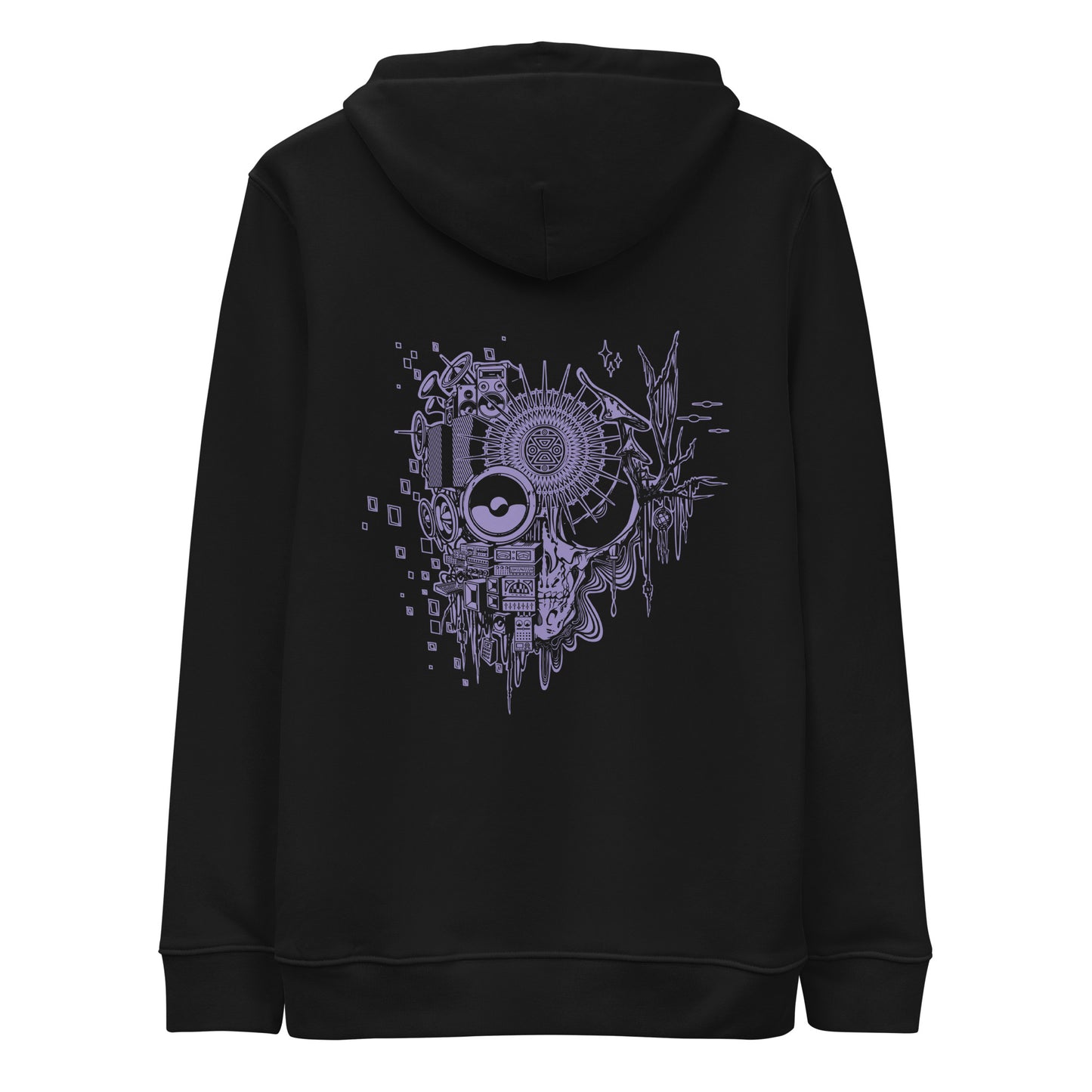 Unisex organic hoodie "OuttaSpace" lavender