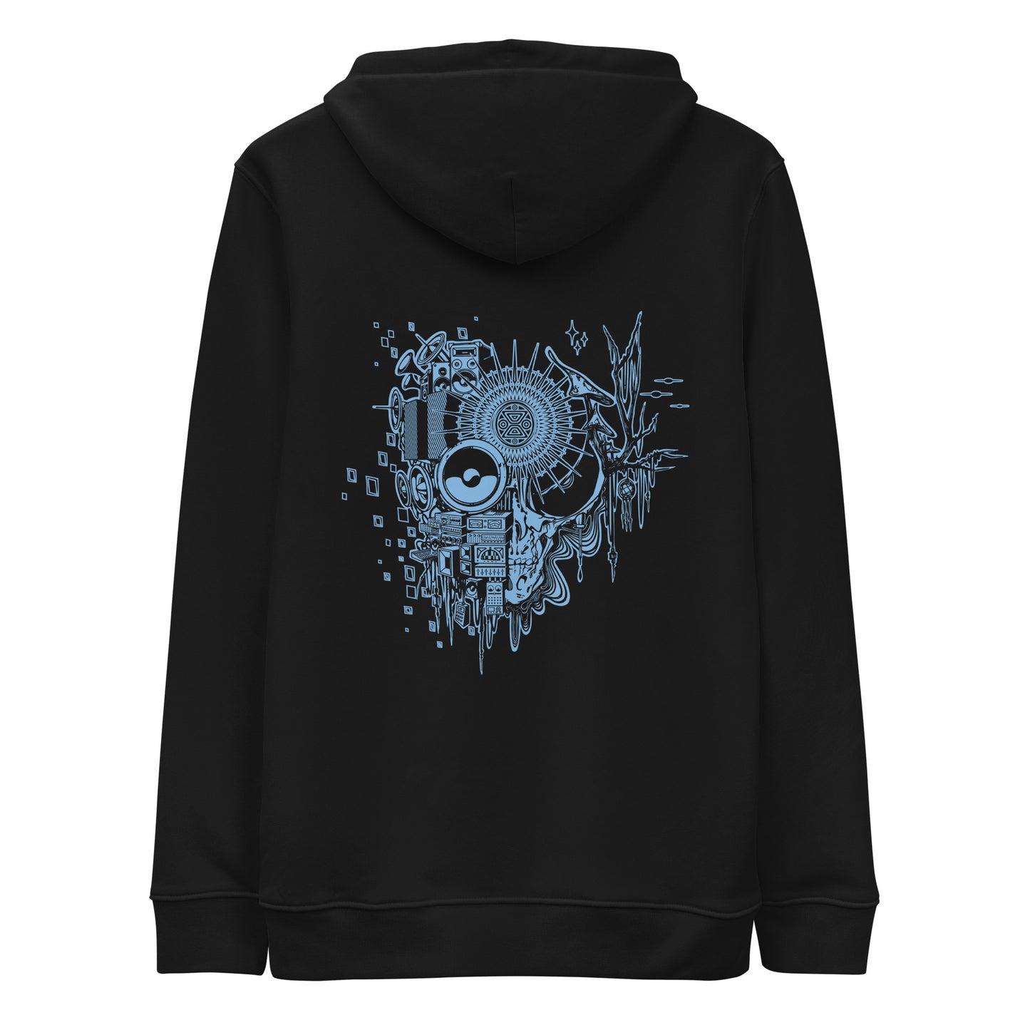 Unisex organic hoodie "OuttaSpace" cloud blue