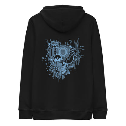 Unisex organic hoodie "OuttaSpace" cloud blue