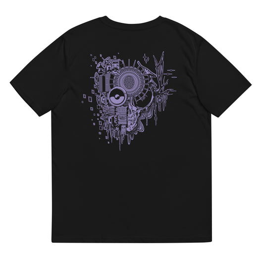 Unisex organic cotton t-shirt "OuttaSpace" lavender